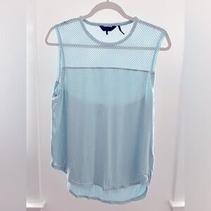 Donna Karan Active tank top blue mesh. Size small